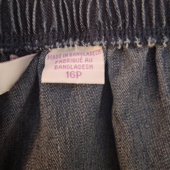 NWT Alia Petite Ladies Size 16P Elastic Waist Jean Shorts - Picture 4 of 9